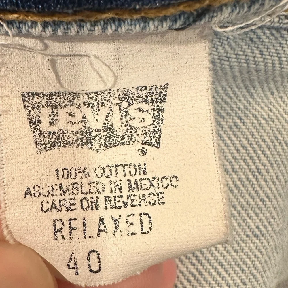 LEVI'S 540 Vintage Relaxed Fit Cotton Jeans Shorts Men's 40 Lightwash Blue Denim